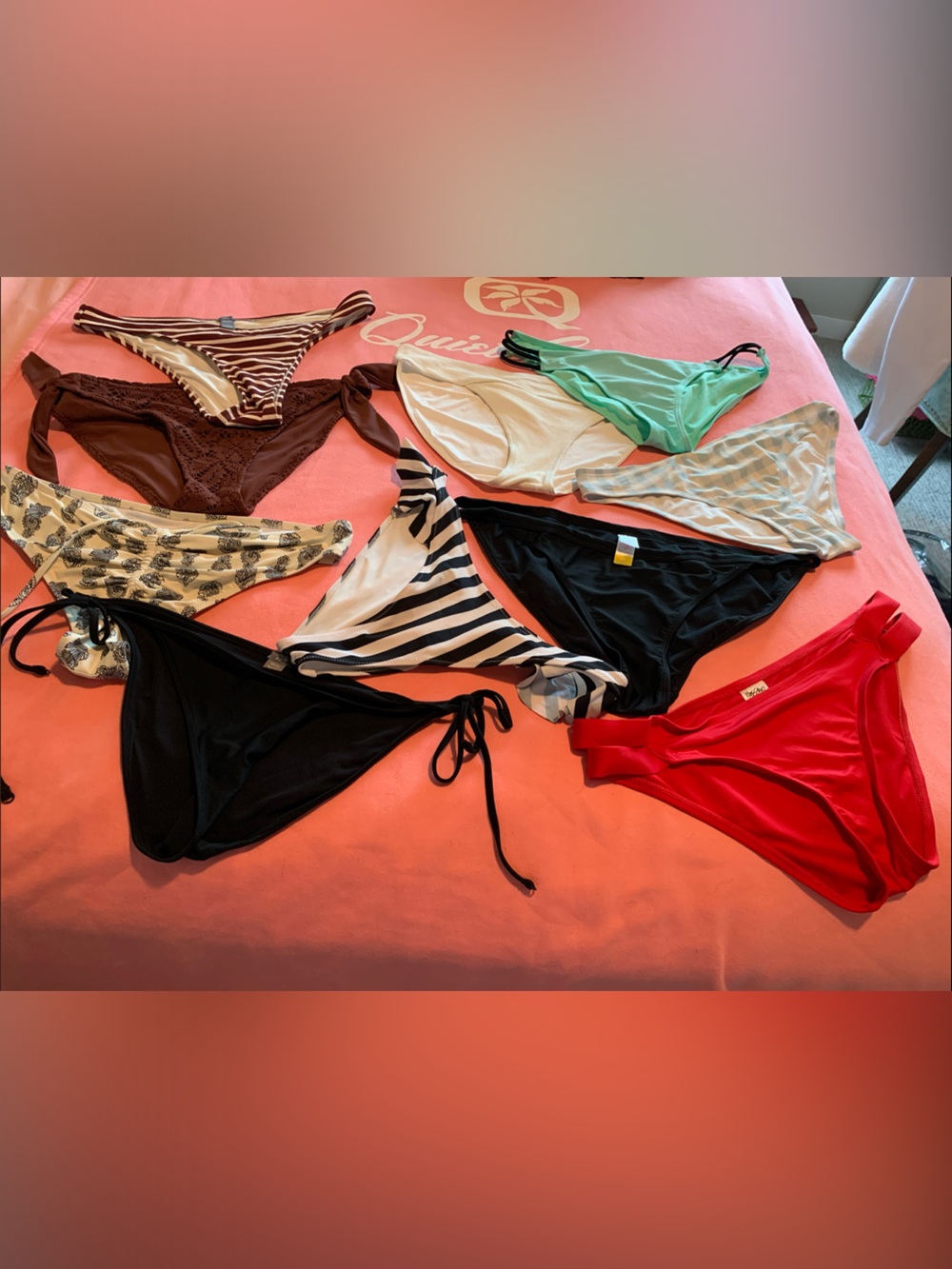 Lot of 10 Bikini Bottoms all Size Large EUC